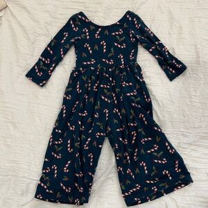 Sweet Honey Festive Candy Cane Kids Jumpsuit